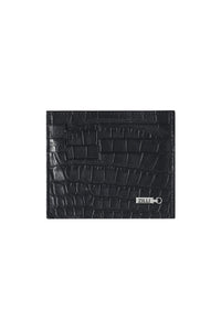 Porte-cartes texturé en cuir exotique - Noir