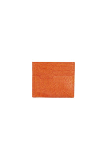 Porte-cartes en cuir précieux - Orange