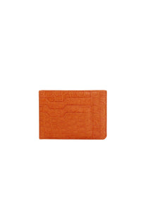 Luxury leather card holder - Orange