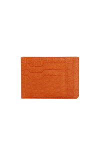 Porte-cartes en cuir précieux - Orange