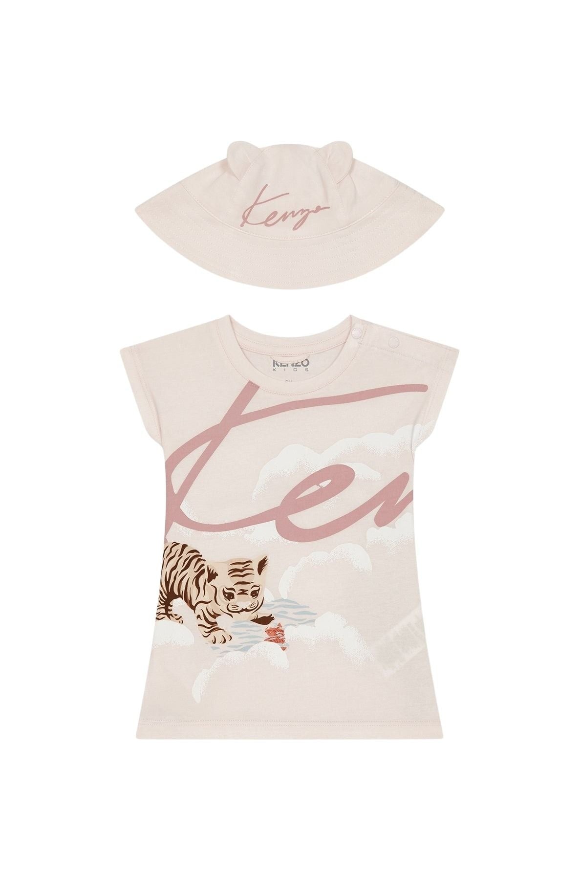 Coffret robe et bonnet Bamboo - Faded Pink