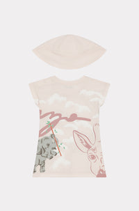 Coffret robe et bonnet Bamboo - Faded Pink