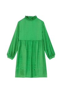 Robe "Jungle Game" en jacquard ton sur ton. - Grass Green
