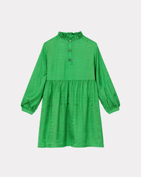 Robe "Jungle Game" en jacquard ton sur ton. - Grass Green
