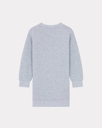 Robe molleton gratté en coton "Festive" - Pearl Grey