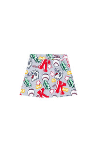 Jupe trapèze Kenzo Club Baseball - Pale Grey