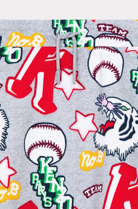 Jupe trapèze Kenzo Club Baseball - Pale Grey