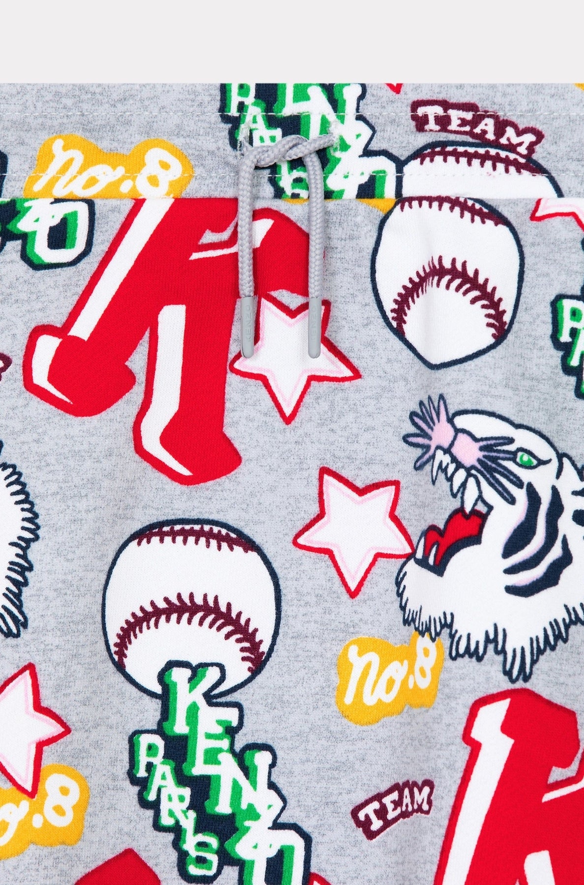 Jupe trapèze Kenzo Club Baseball - Pale Grey