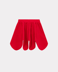 Jupe en velours brodé "Festive" - Vermillion
