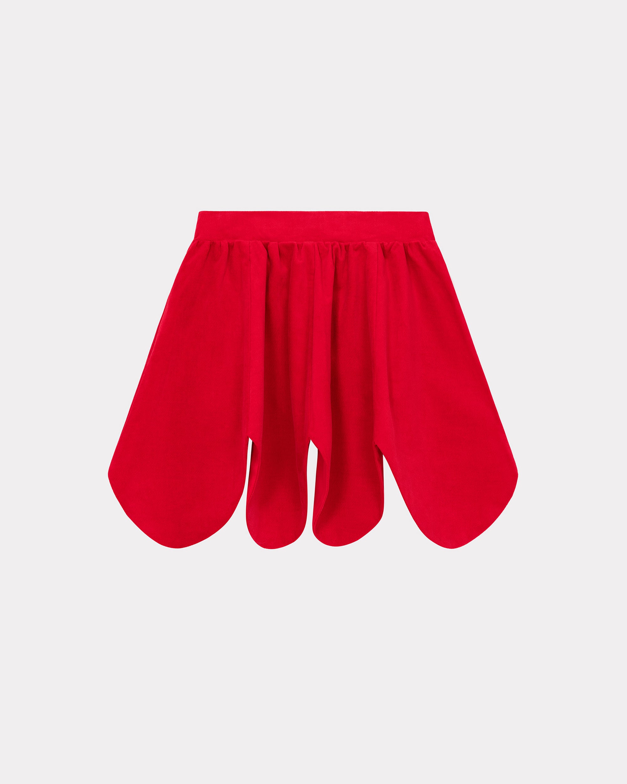 Jupe en velours brodé "Festive" - Vermillion