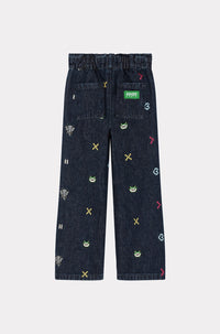 Jean brodé Jungle Game - Midnight Blue