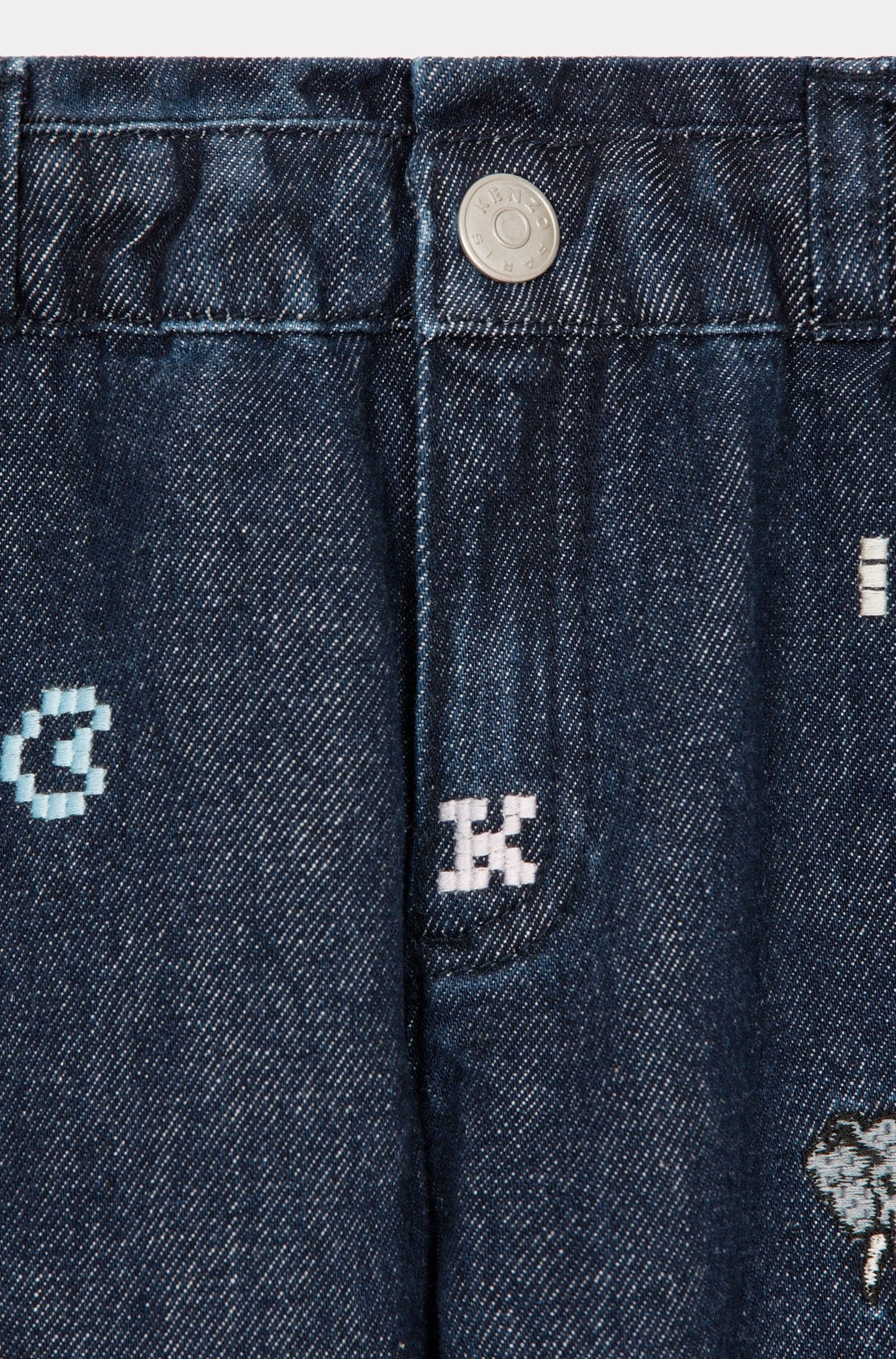 Jean brodé Jungle Game - Midnight Blue