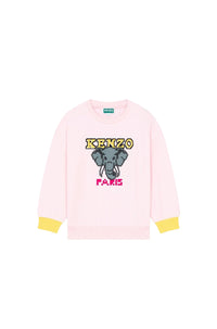 Sweatshirt Jungle Game Elephant - Pastel Pink