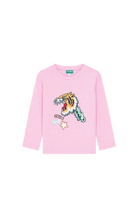 Kenzo Club Varsity Tiger T-shirt - Flamingo Pink