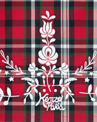 Blouse imprimée et brodée "Festive" - Bordeaux