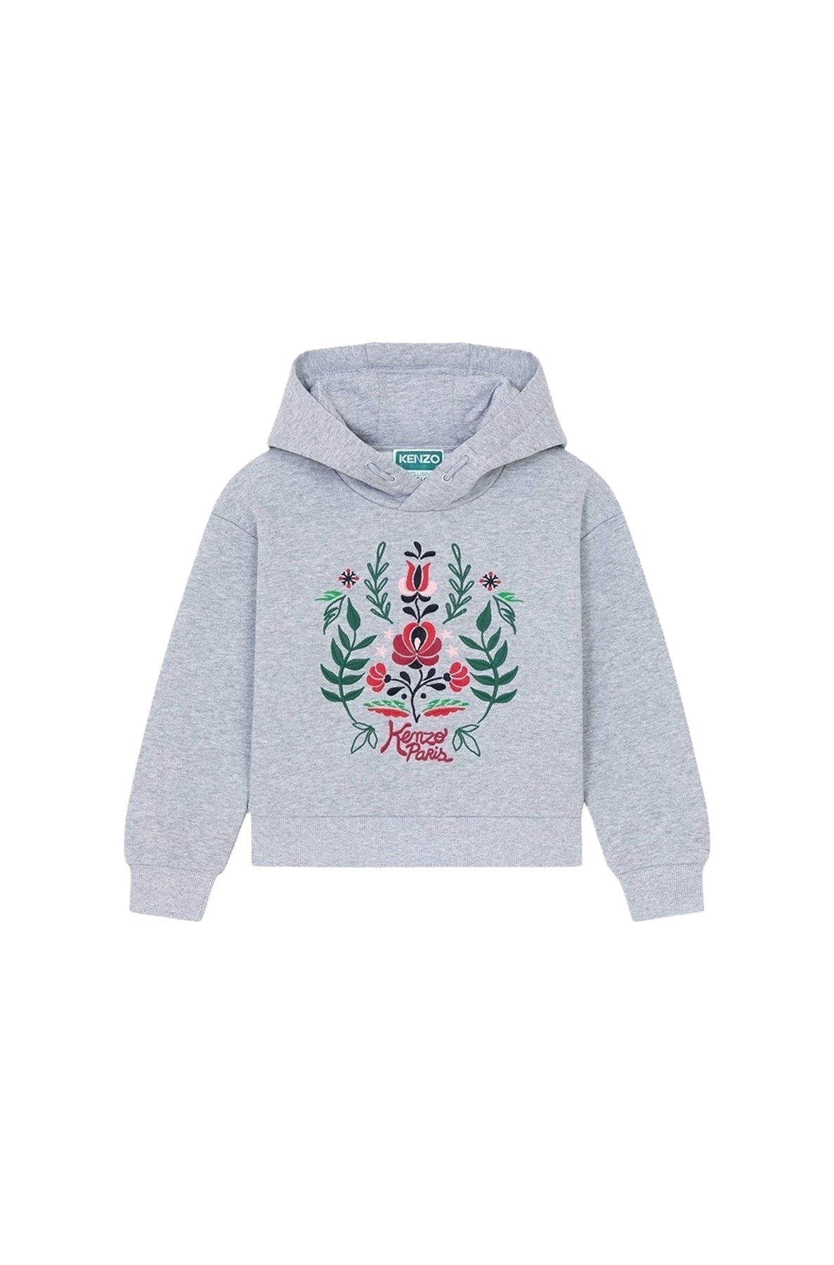 Sweatshirt brodé à capuche Festive - Pearl Grey
