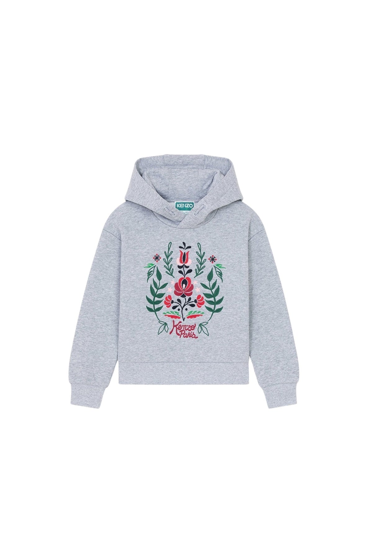 Sweatshirt brodé à capuche "Festive" - Pearl Grey