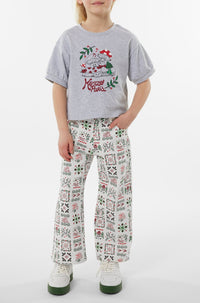 T-shirt à manches courtes "Festive" - Pearl Grey