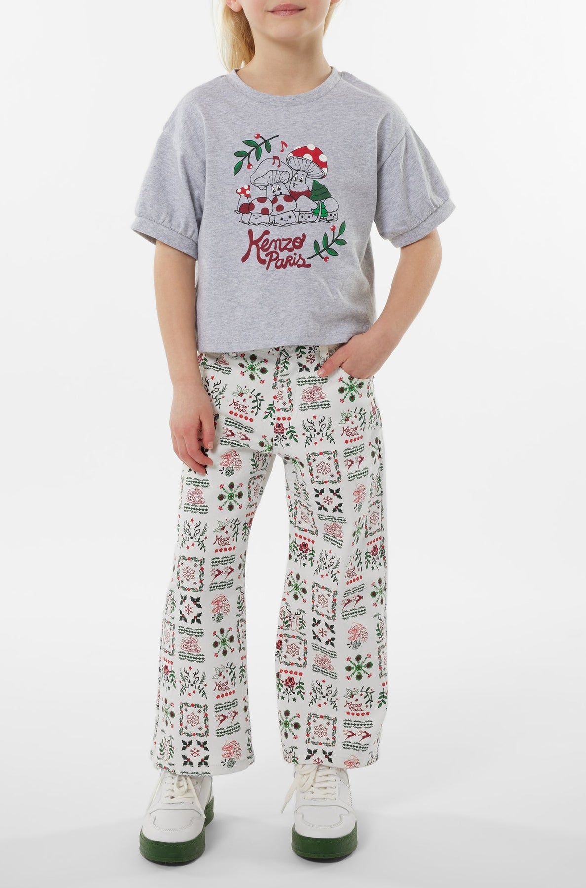 T-shirt à manches courtes "Festive" - Pearl Grey