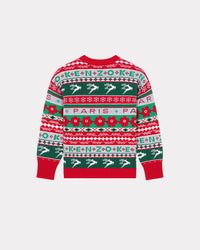 Pull tricoté en jacquard "Festive" - Vermillion