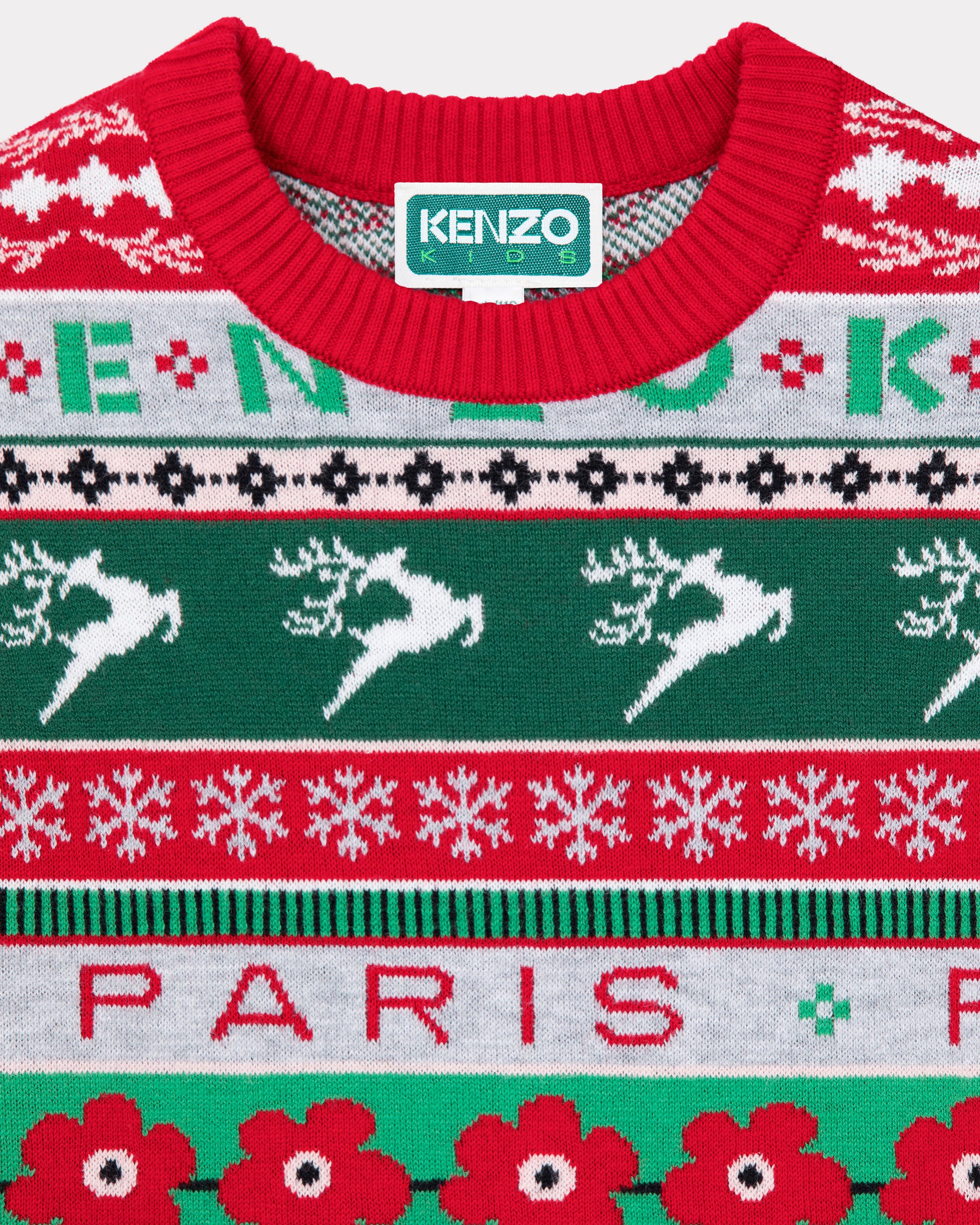 Pull tricoté en jacquard "Festive" - Vermillion