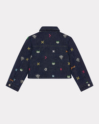 Veste en jean brodée 'Jungle Game' - Midnight Blue