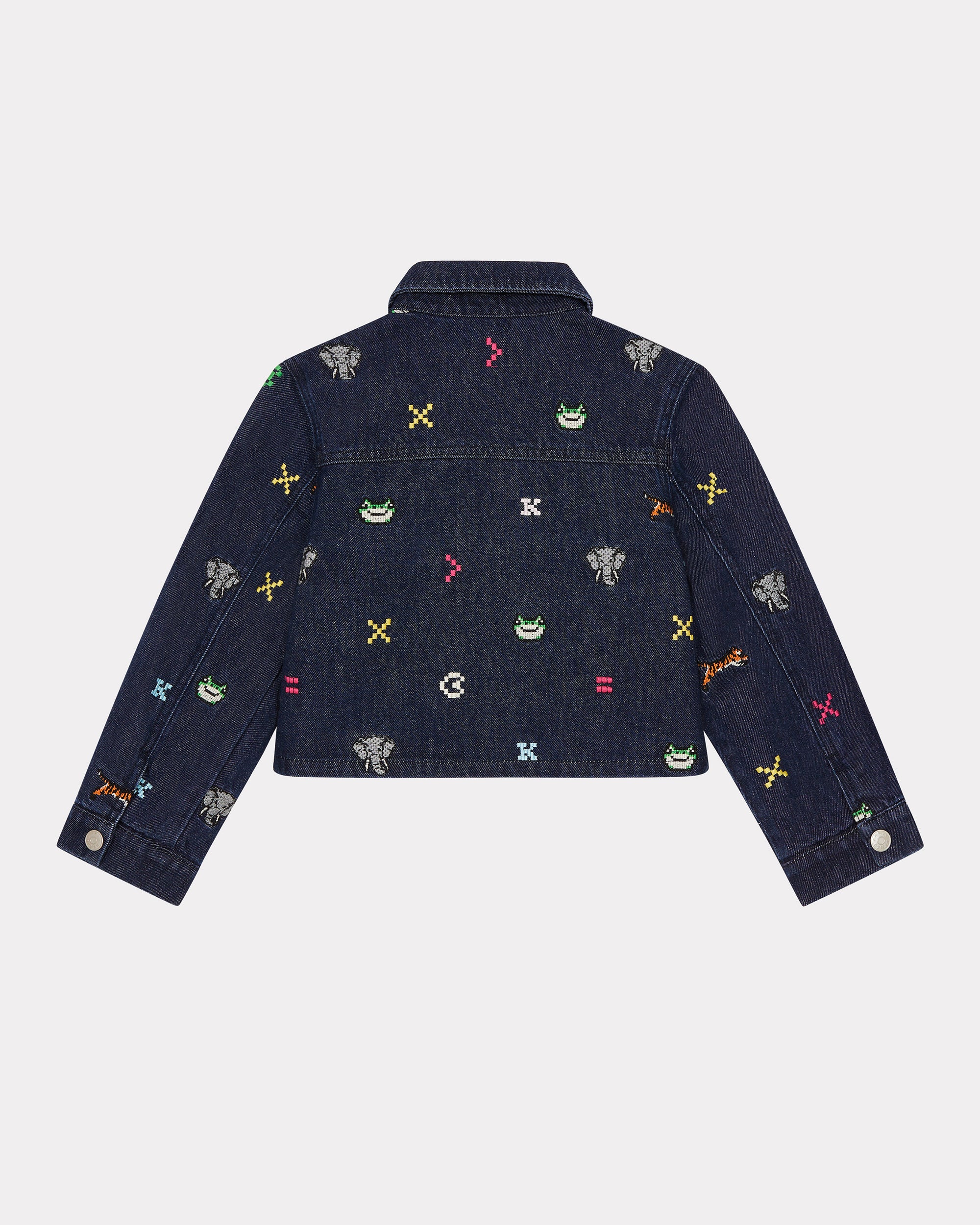 Veste en jean brodée 'Jungle Game' - Midnight Blue