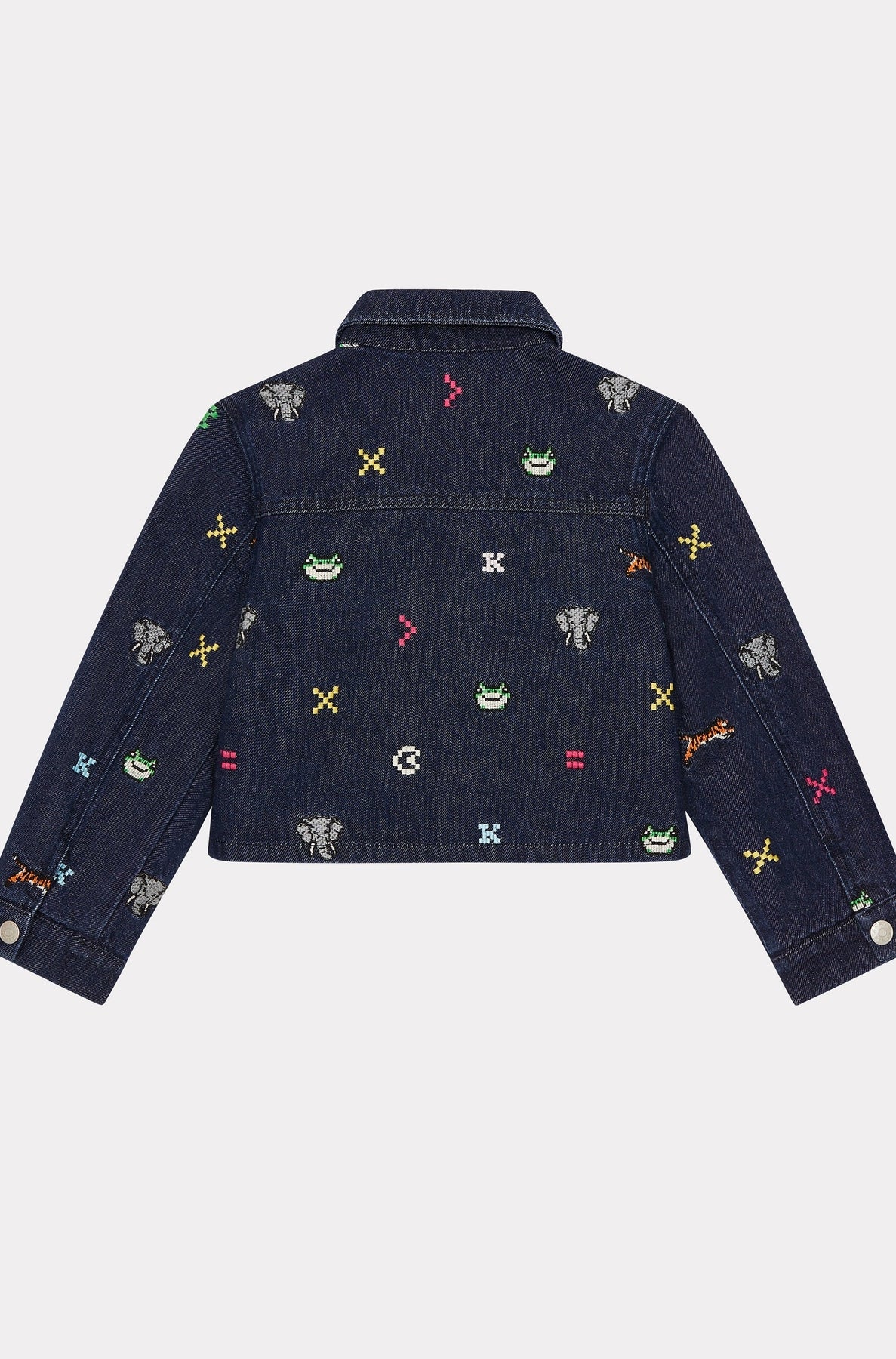 Veste en jean brodée Jungle Game - Midnight Blue