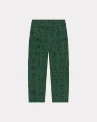 Festive printed jeans with pockets - Pine