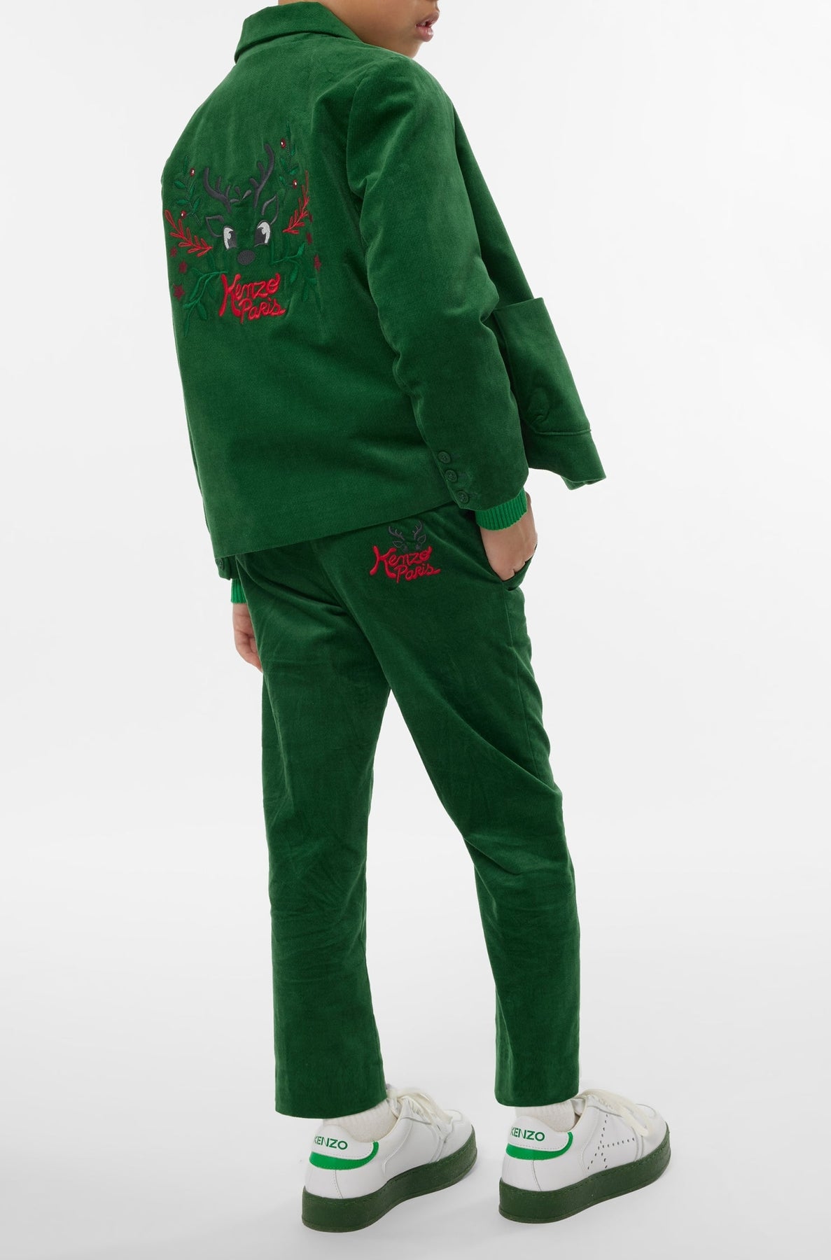 Pantalon en velours palatine "Festive" - Pine