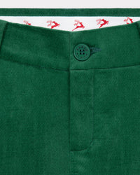 Pantalon en velours palatine "Festive" - Pine