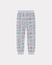 Pantalon en molleton imprimé "Festive" - Pearl Grey