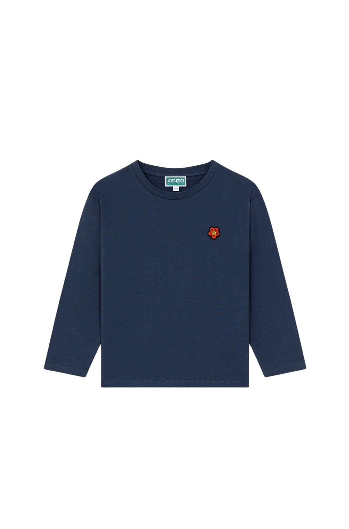 T-shirt à manches longues "Ikebana Boke Flower" - Deep Sea Blue