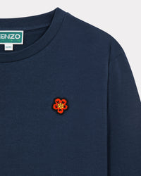 T-shirt à manches longues "Ikebana Boke Flower" - Deep Sea Blue