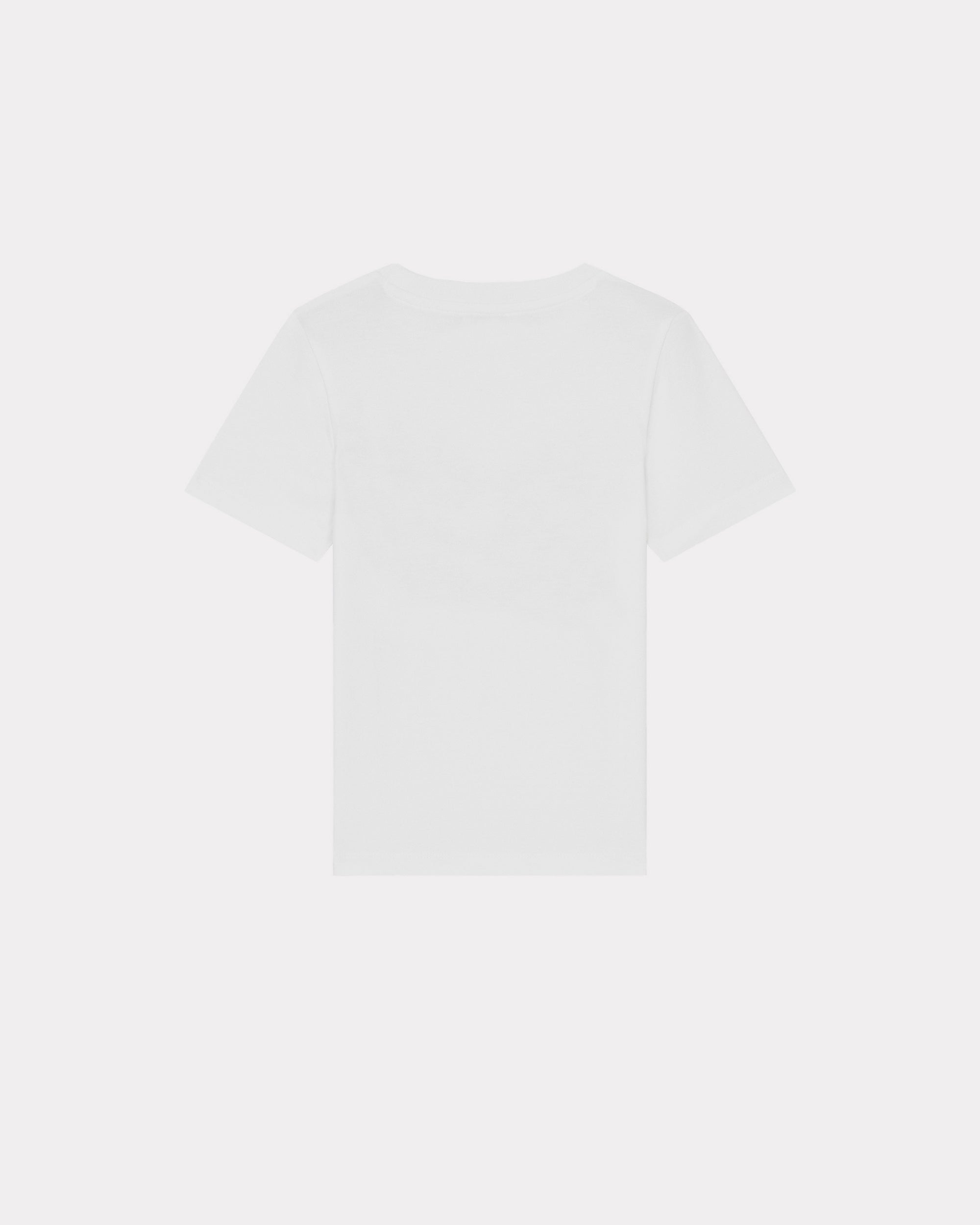 T-shirt en coton imprimé placé "Festive" - Ecru