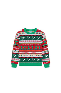 Pull en tricot motif jacquard "Festive" - Pine
