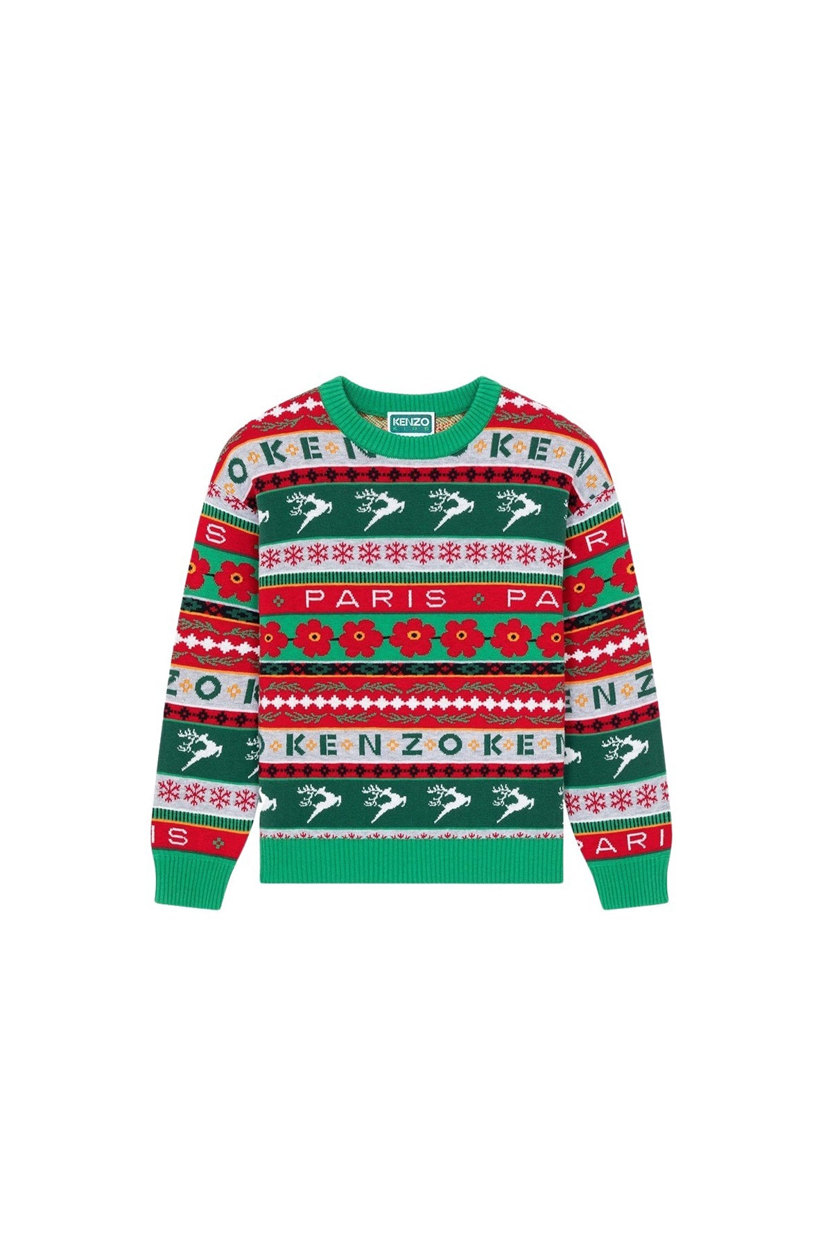 Pull en tricot motif jacquard "Festive" - Pine