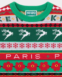 Pull en tricot motif jacquard "Festive" - Pine