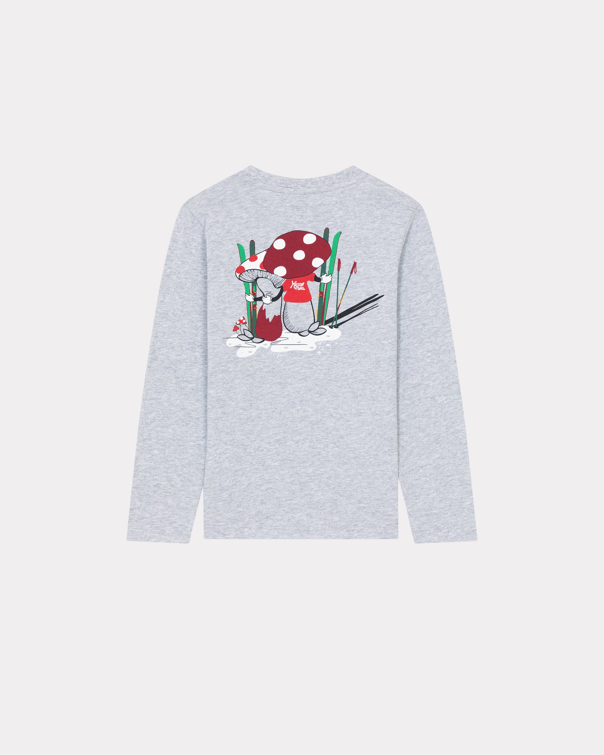T-shirt en coton imprimé "Festive" - Pearl Grey