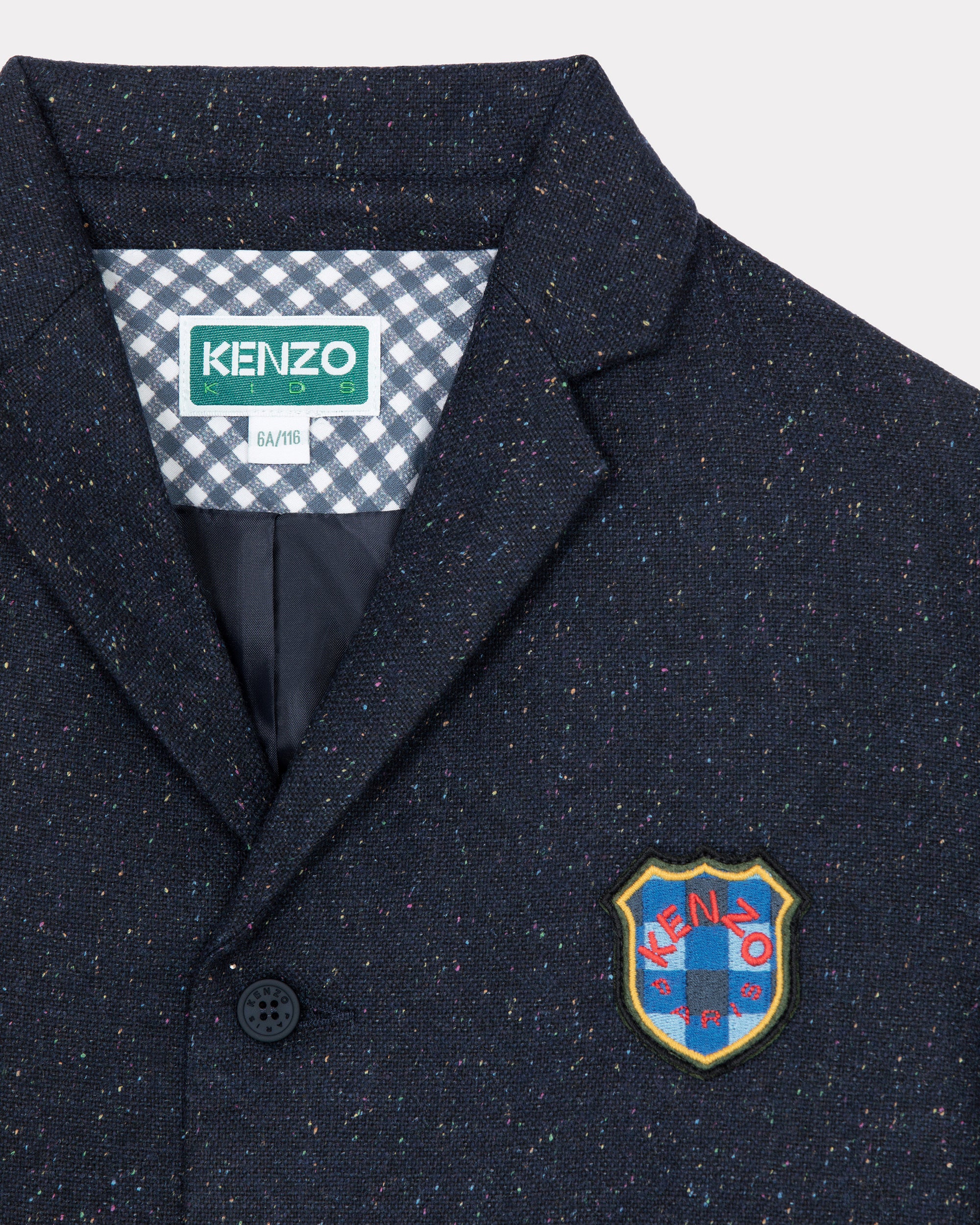 Veste de costume "Ikebana" en laine - Deep Sea Blue