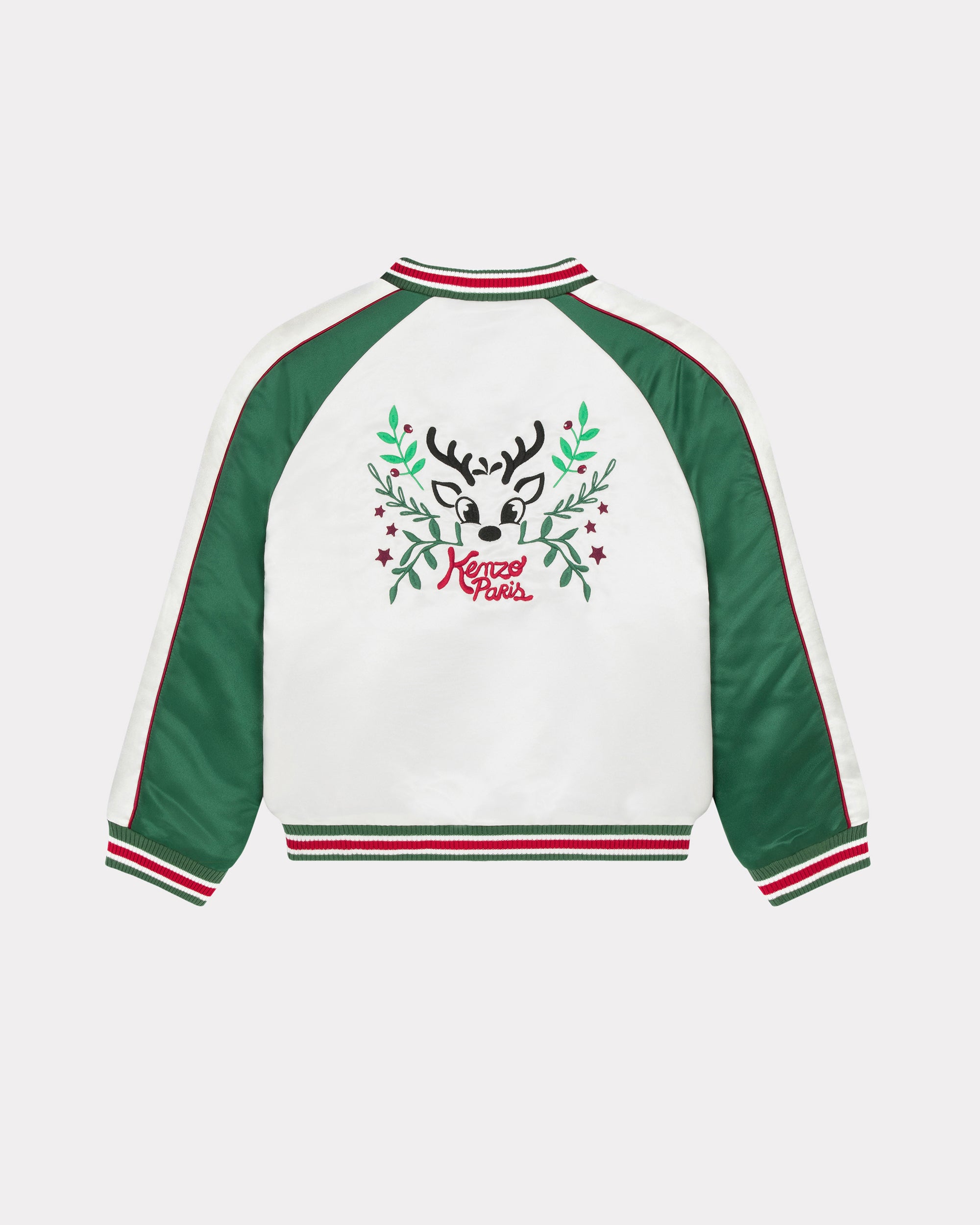 Blouson en satin 'Festive' - Ecru