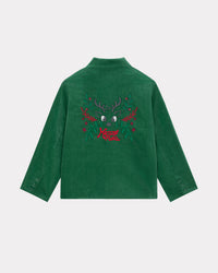 Festive' embroidered velvet jacket - Pine