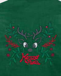 Festive' embroidered velvet jacket - Pine