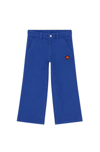 Ikebana Boke Flower Trousers - Electric Blue