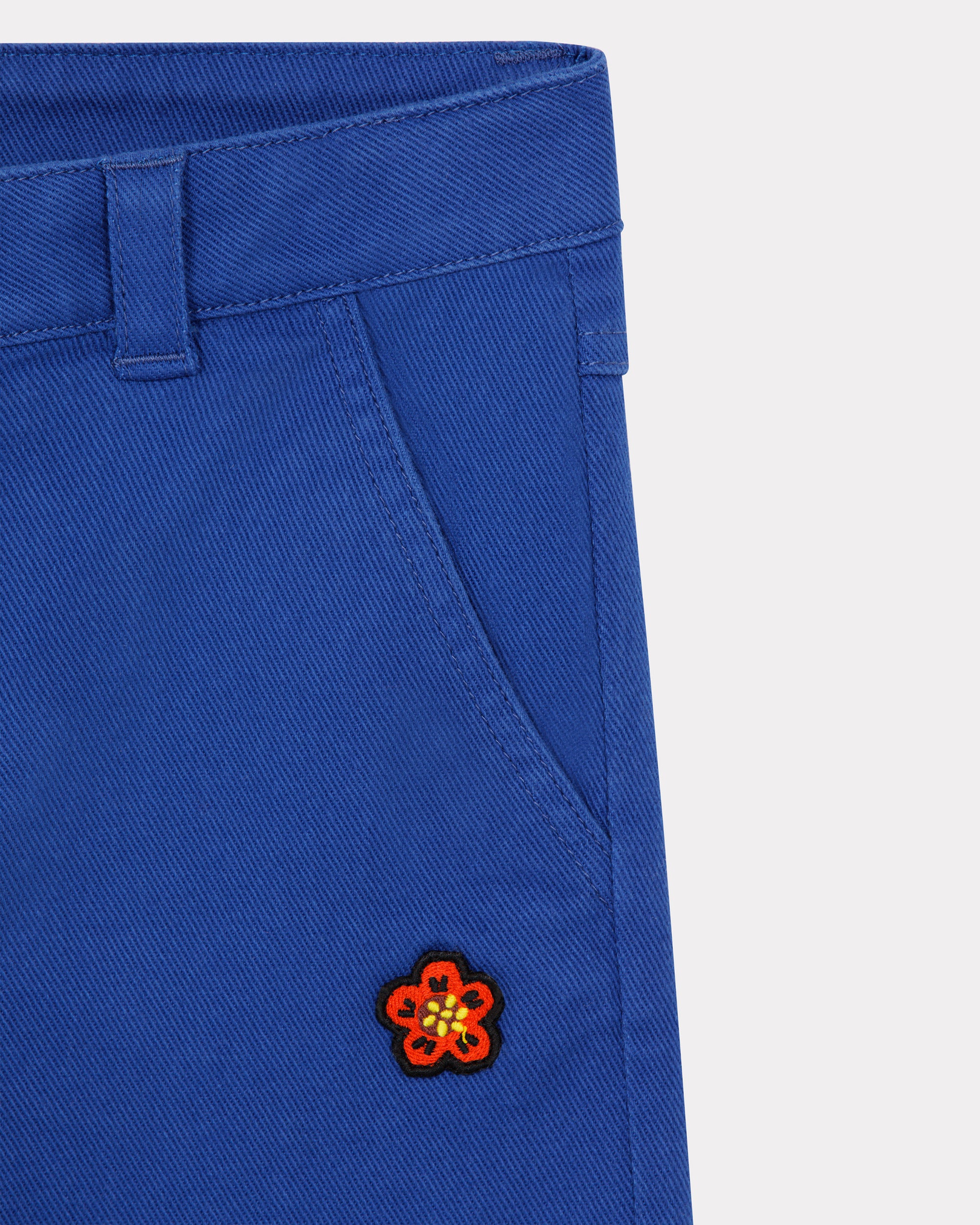 Ikebana Boke Flower Trousers - Electric Blue