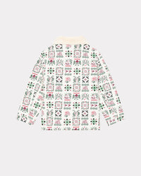 Veste imprimée col fantaisie "Festive" - Ecru