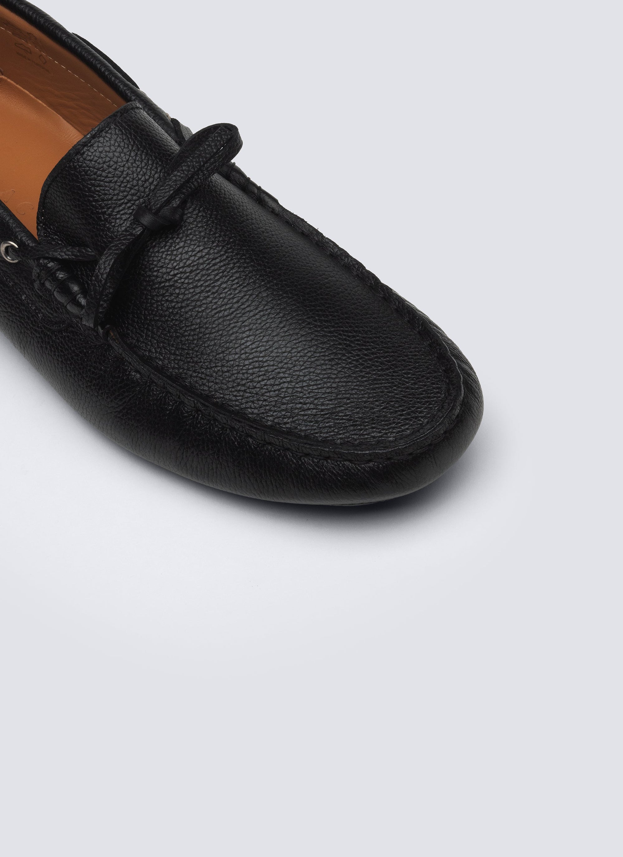 Mocassins en cuir grainé - Noir