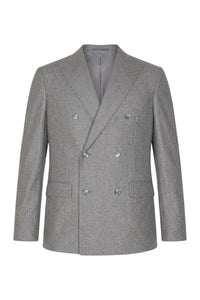 Veste de costume London à double poches en laine - Light Charcoal