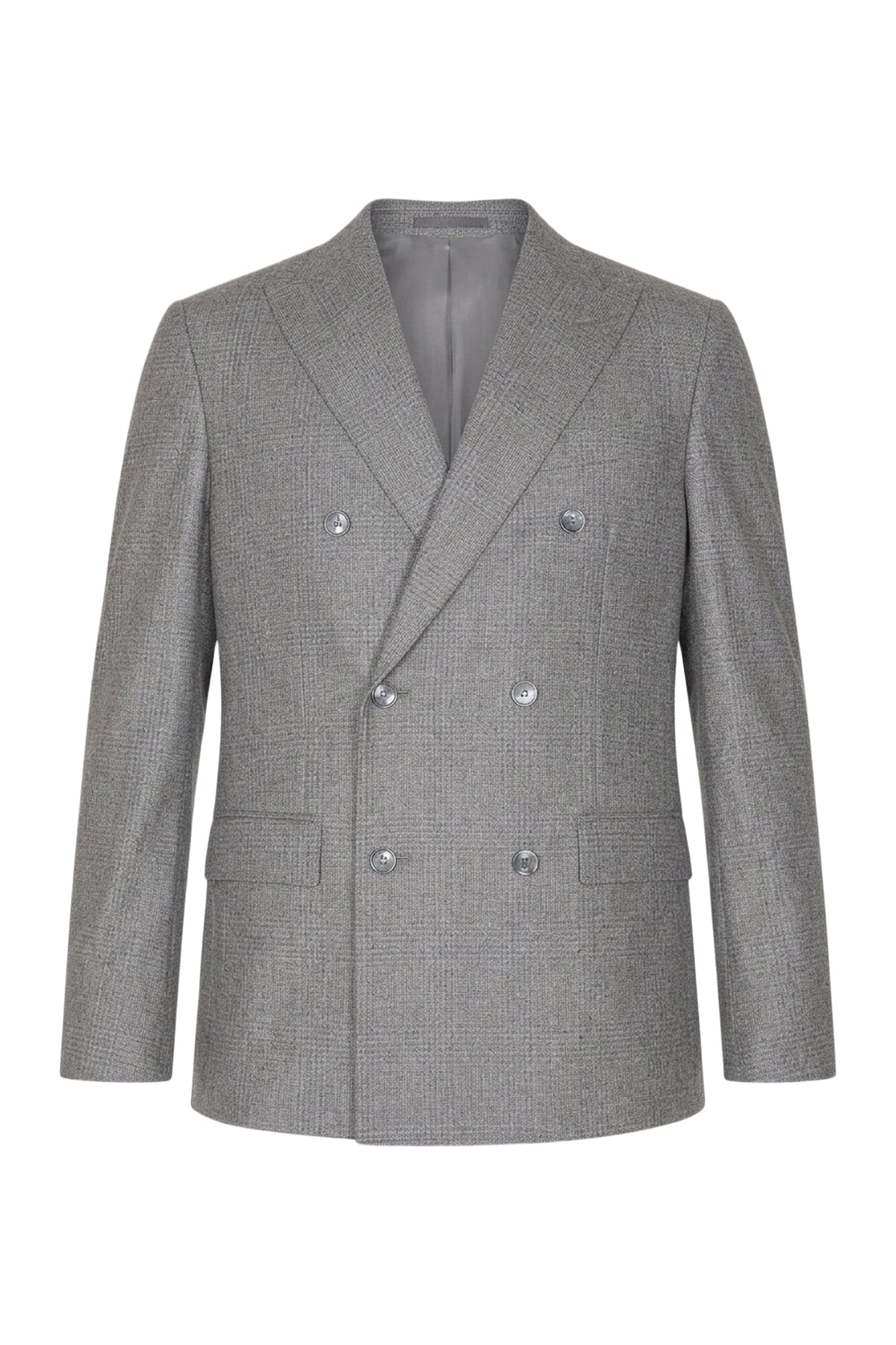 Veste de costume London à double poches en laine - Light Charcoal