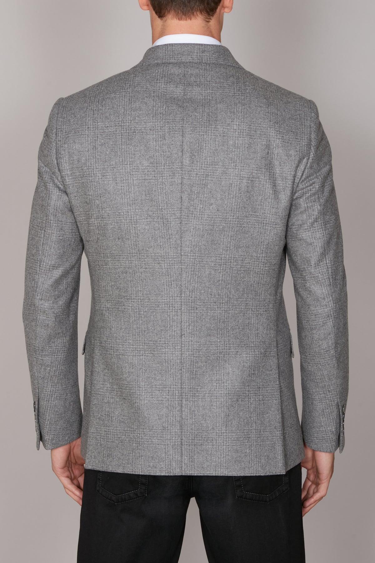Veste de costume London à double poches en laine - Light Charcoal